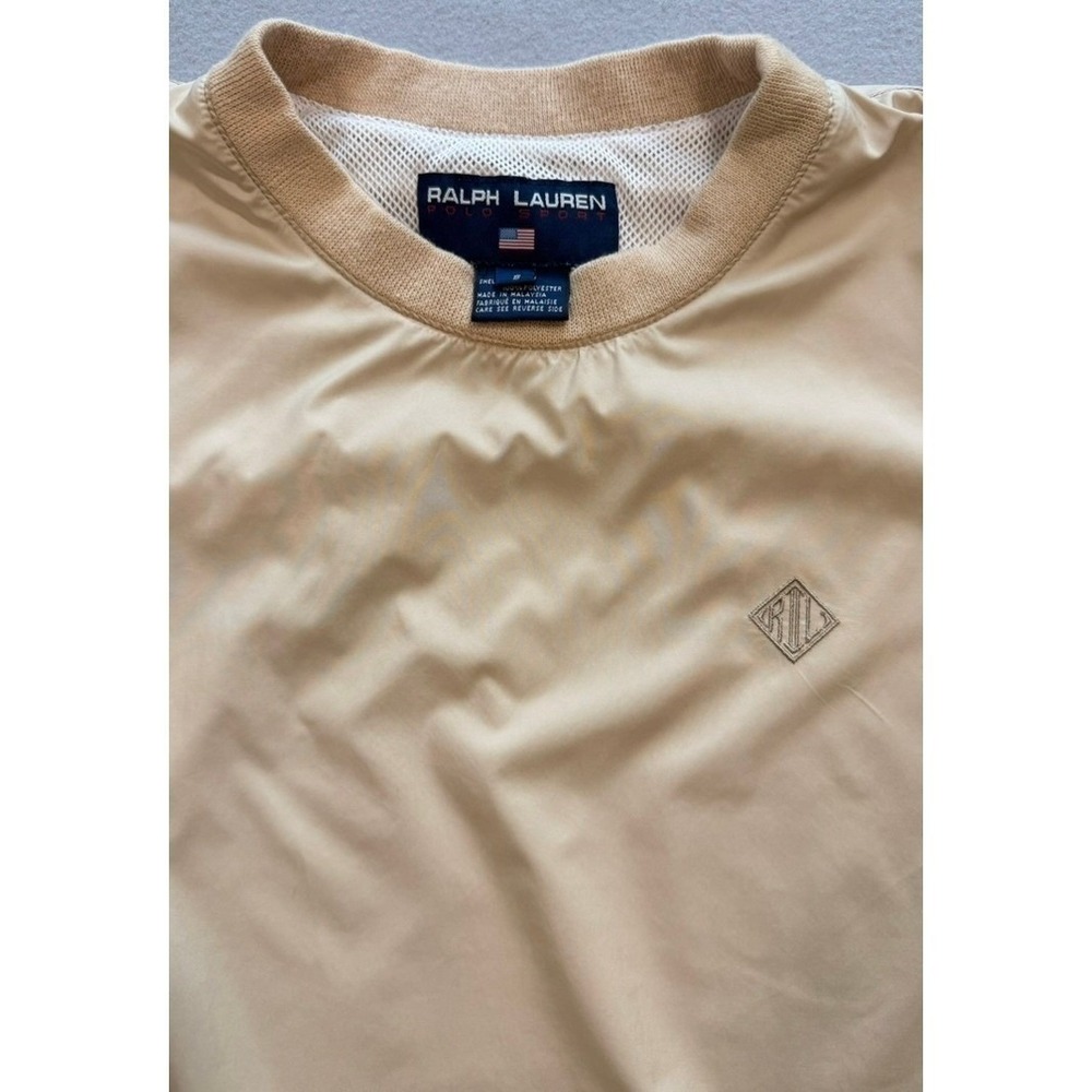 Polo Sport Ralph Lauren Men's Beige Windbreaker Pullover Size Small - Picture 6 of 14